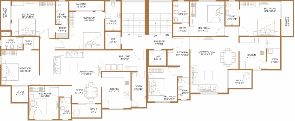Floor Plan of Gayatri Enclave in Narendra Nagar, Nagpur - Image 352488
