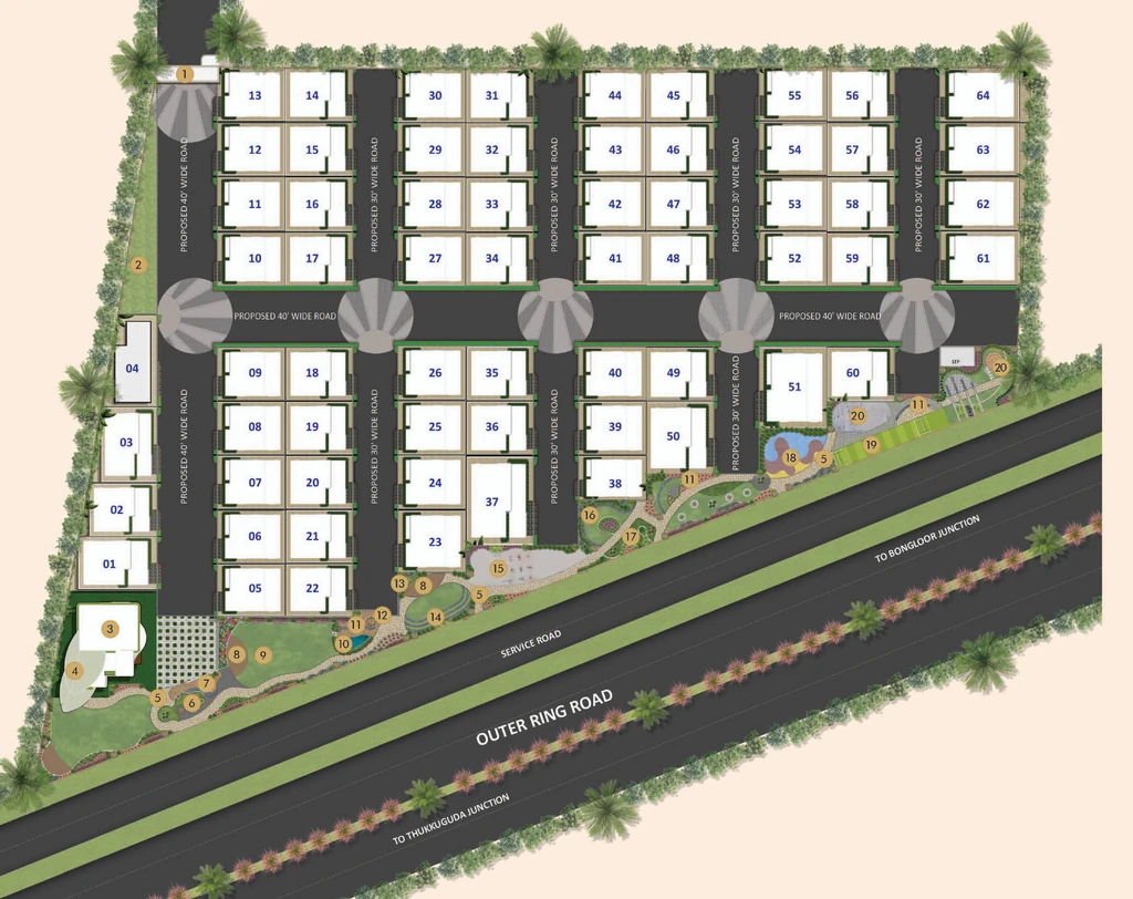 Master Plan of Grupe Elara in Adibatla, Hyderabad - Image 352851