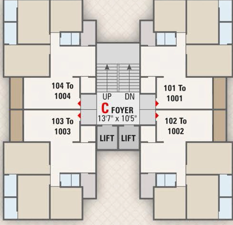 Floor Plan of Balaji Sahitya Sky in Nava Naroda, Ahmedabad - Image 352867