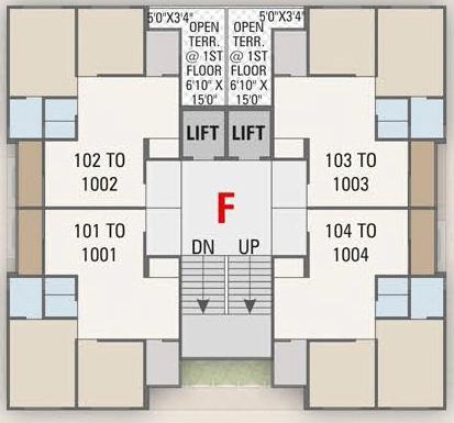 Floor Plan of VH Vrundavan Hills in Nikol, Ahmedabad - Image 352891