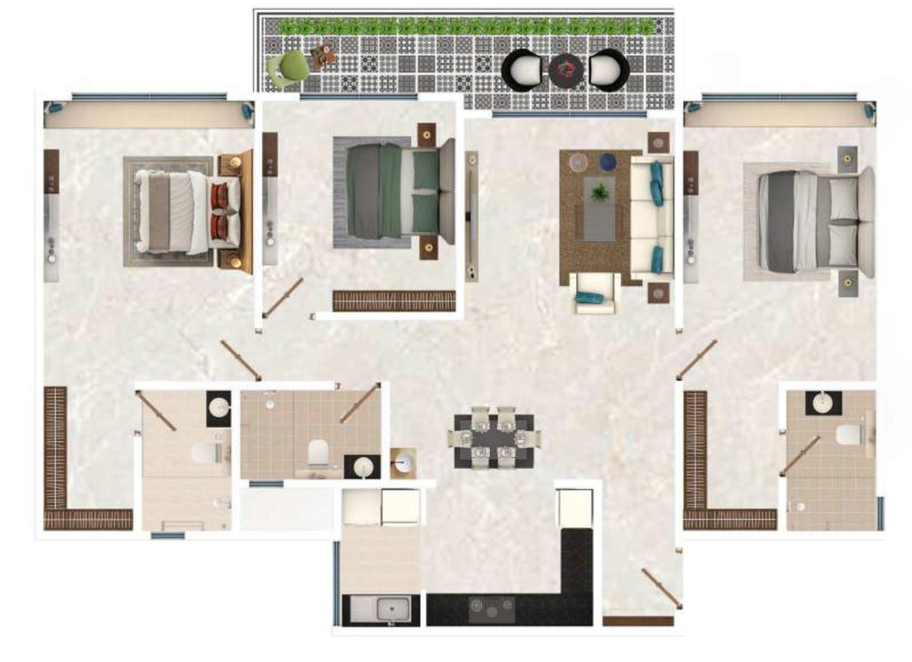 3 BHK Flat in Keya The Urban Forest in Sarjapur, Bangalore - Image 890606