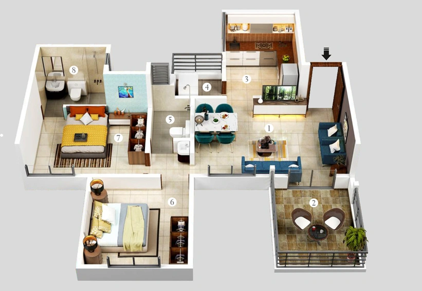 2 BHK Flat in Vardhaman Moonstone in Tathawade, Pune - Image 420949