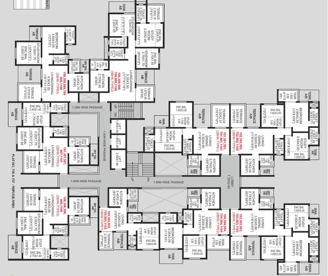 Floor Plan of Vardhaman Moonstone in Tathawade, Pune - Image 10618