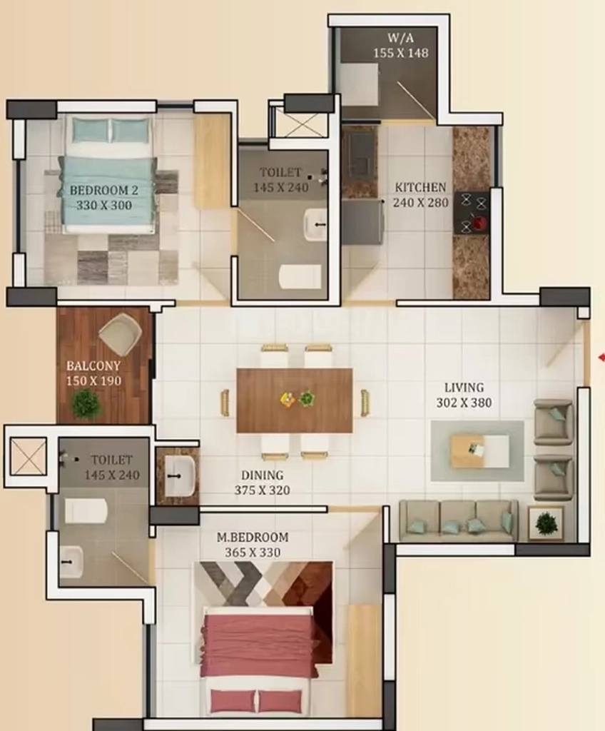 2 BHK Flat in Providence Surabhi in Angamaly, Kochi - Image 890857