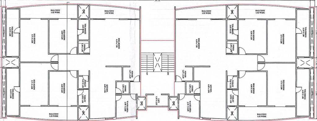 Floor Plan of Shri Sai Western Heights in Bhayli, Vadodara - Image 353805