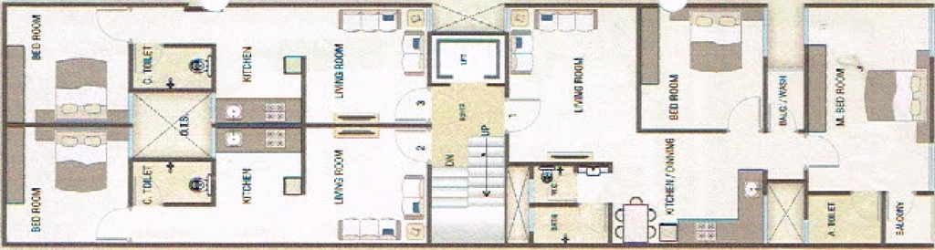 Floor Plan of Yogi Uma Avenue in Dandia Bazar, Vadodara - Image 353821