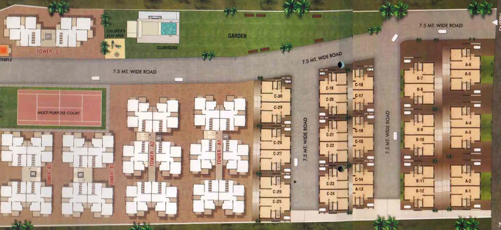Master Plan of Shivam Yaghnapurush Residency in Kalali, Vadodara - Image 353852