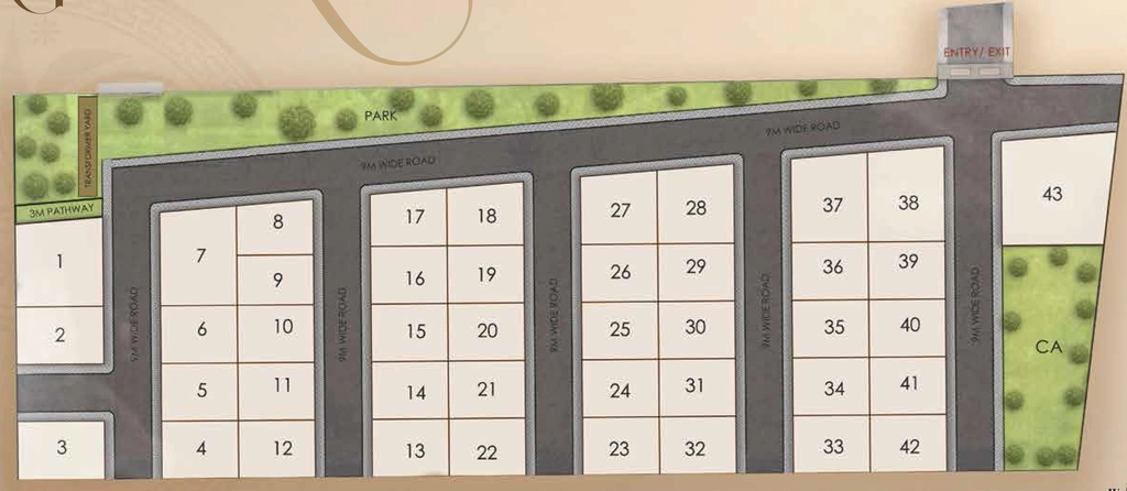 Master Plan of Preeti Aarna Ville in Chikkajala, Bangalore - Image 353868