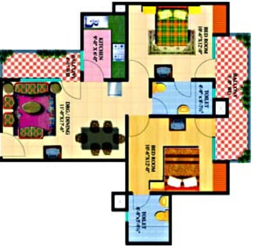 2 BHK Flat in Shourya Aura Chimera in Raj Nagar Extension, Ghaziabad - Image 891475