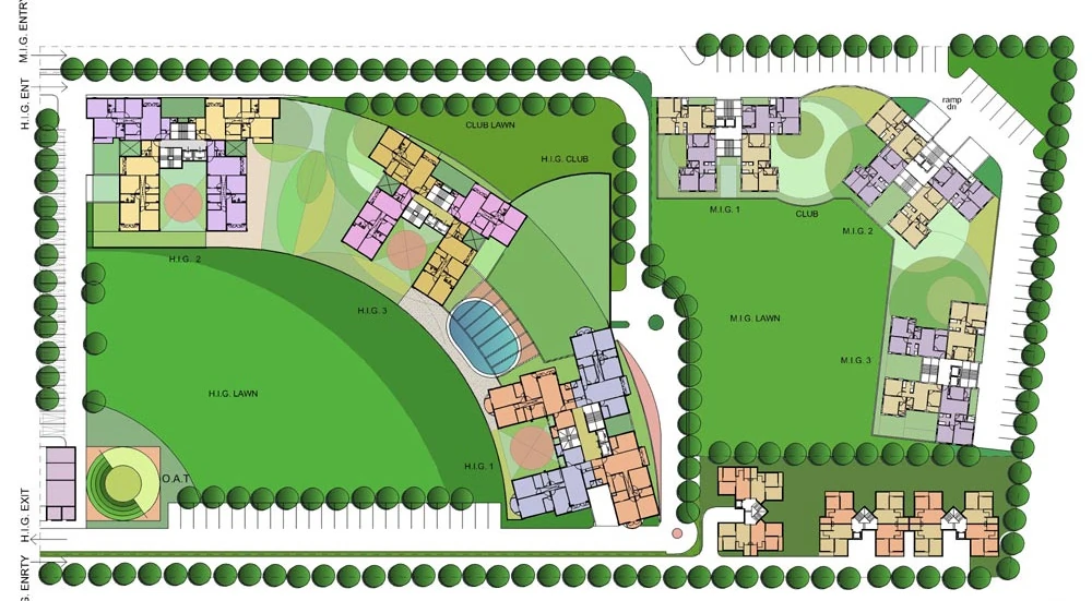 Master Plan of Bengal Shelter Teen Kanya in Rajarhat, Kolkata - Image 354305
