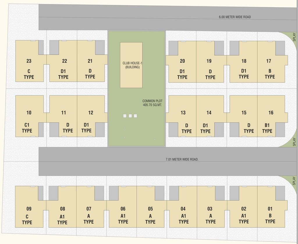 Master Plan of Mahant Yogi Hridyam Bungalows in Atladara, Vadodara - Image 353985