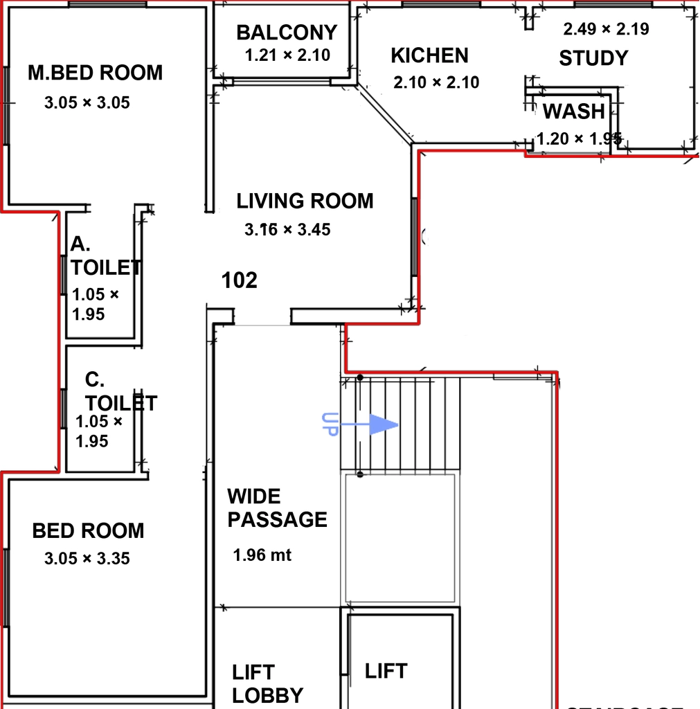 2 BHK Flat in S Z Zuwaina Heights in Fatehgunj, Vadodara - Image 891332