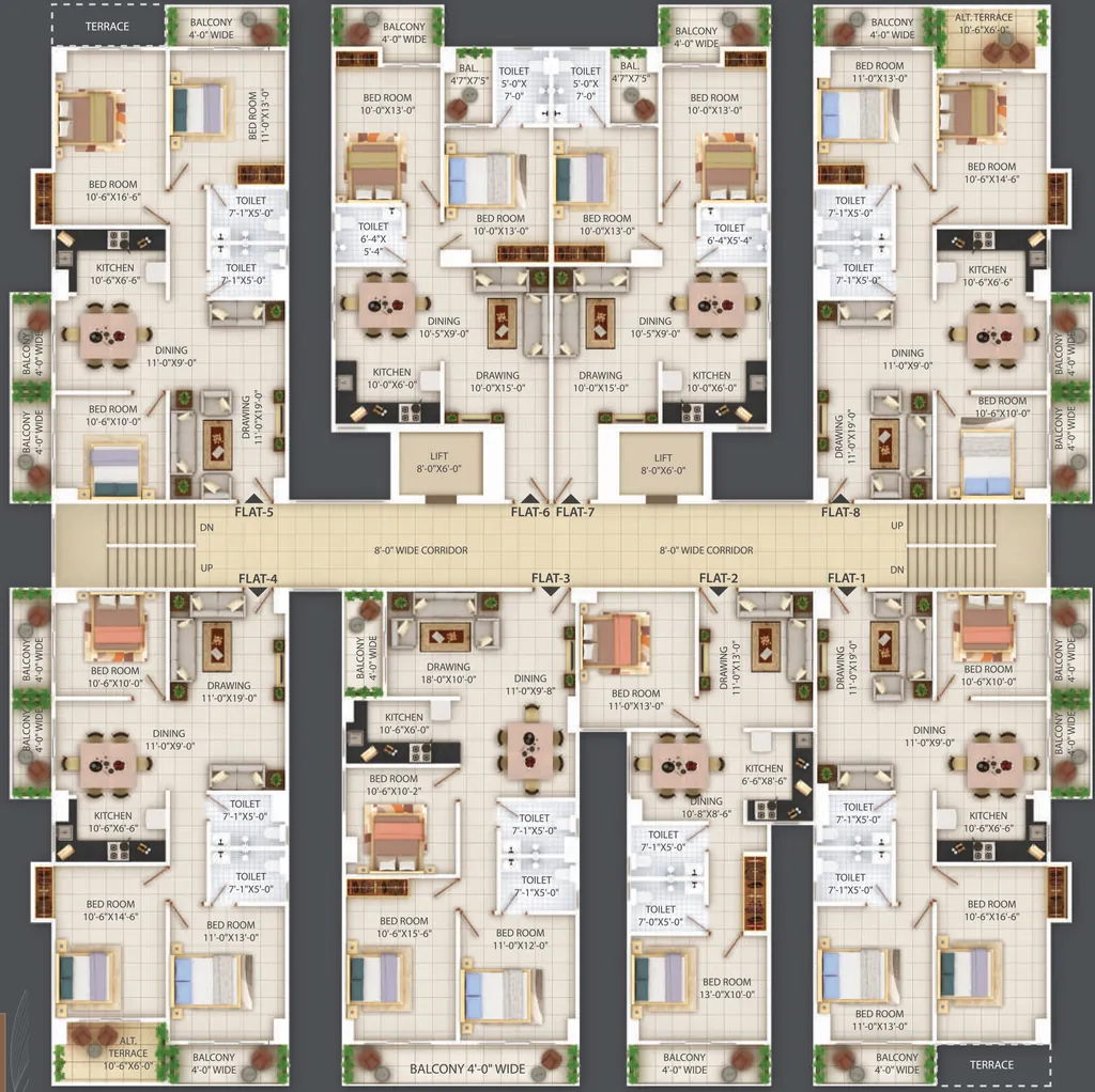 Floor Plan of Vashundhara Mansion in Danapur, Patna - Image 354412