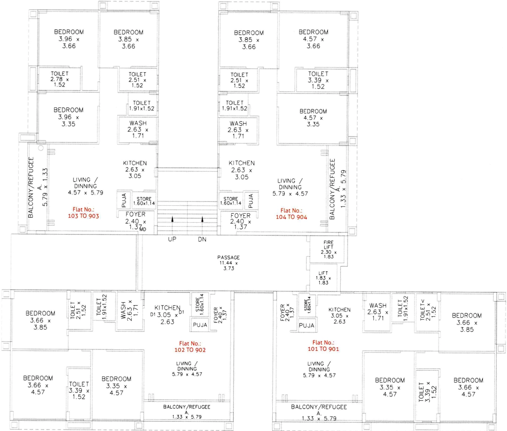 Floor Plan of Sarjan Urban Perch in Bhayli, Vadodara - Image 354170