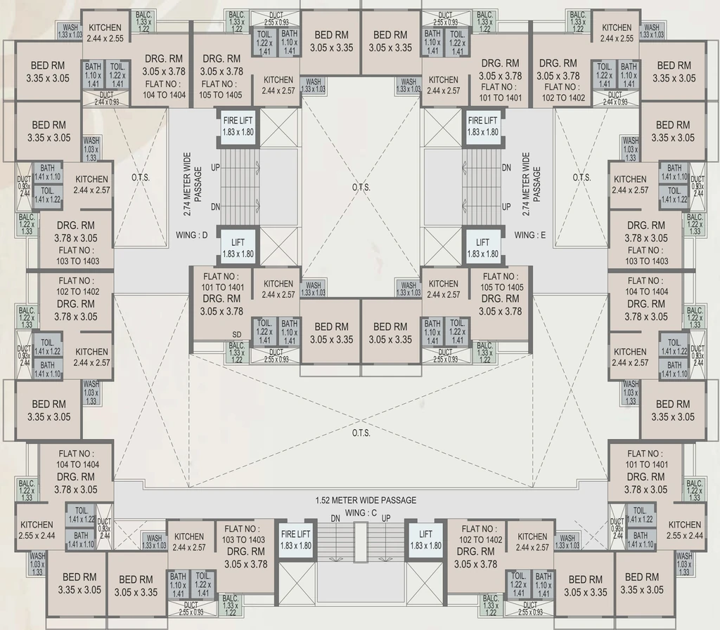 Floor Plan of Vaikunthdham Society in Manjalpur, Vadodara - Image 354204