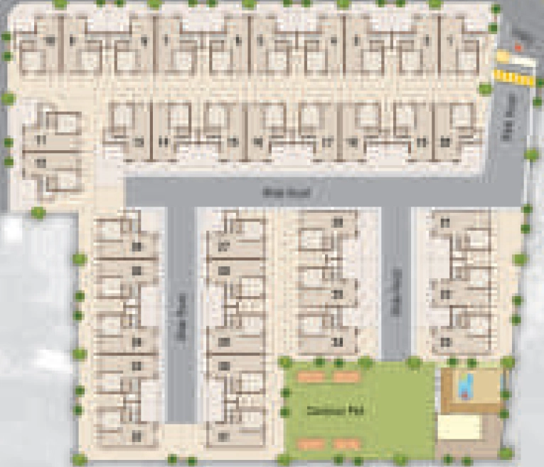 Master Plan of Prabhuji Vallabh Bunglows in Sayajipura, Vadodara - Image 354228