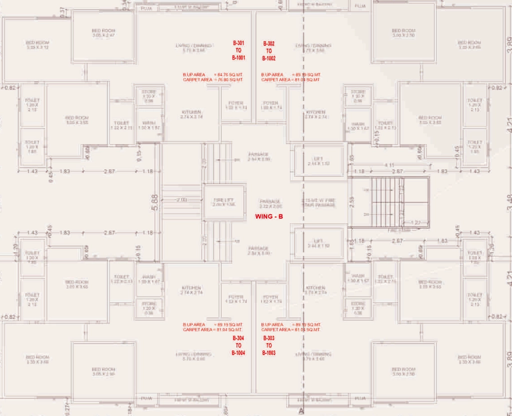 Floor Plan of Shreenath Vallabh Heights in Waghodia Road, Vadodara - Image 354246