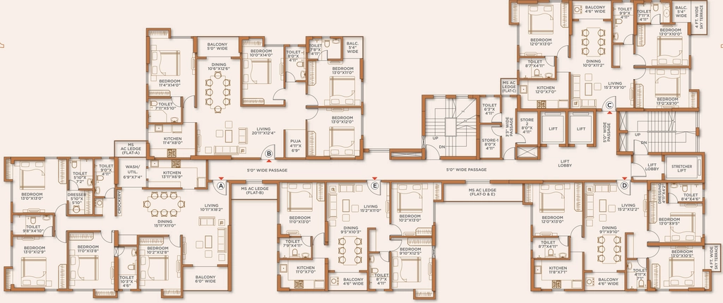 Floor Plan of Mirania Evara in EM Bypass, Kolkata - Image 354393