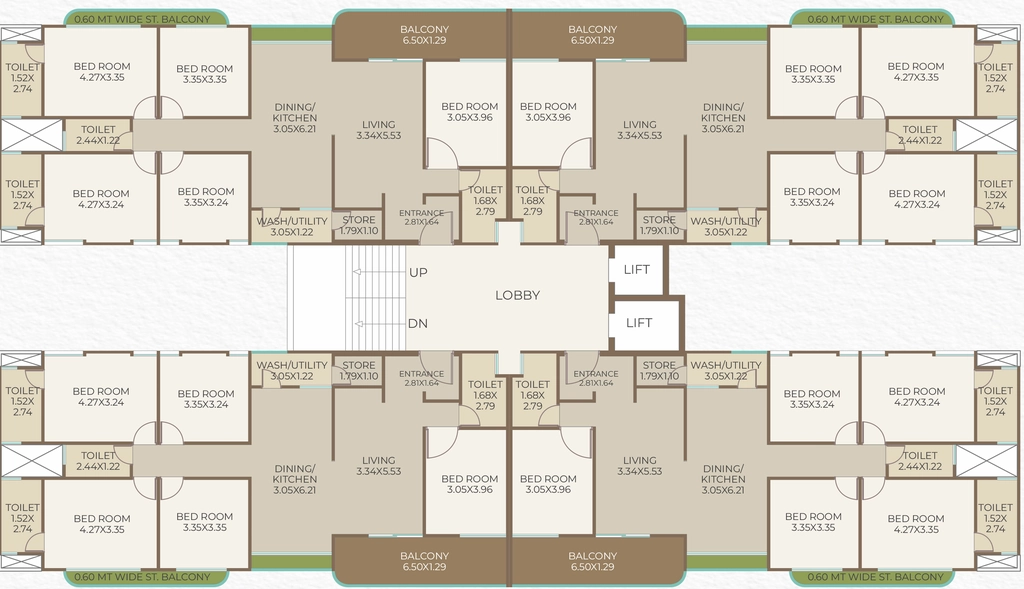 Floor Plan of Geeta Vande Mataram in Manjalpur, Vadodara - Image 354310