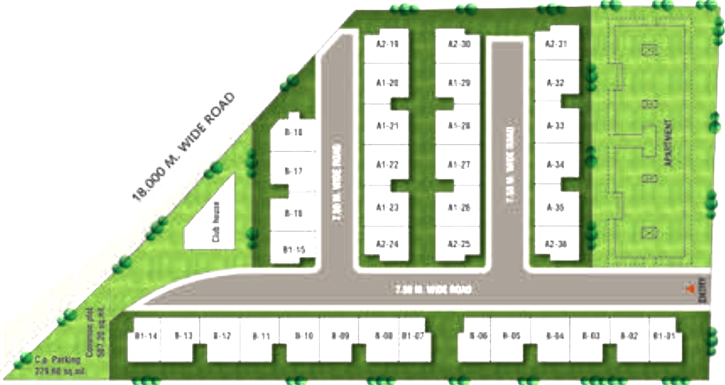 Master Plan of Krishna Ville 36 in Atladara, Vadodara - Image 354335
