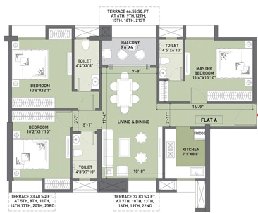 3 BHK Flat in Swastik La Mirada in Bagmari, Kolkata - Image 891504