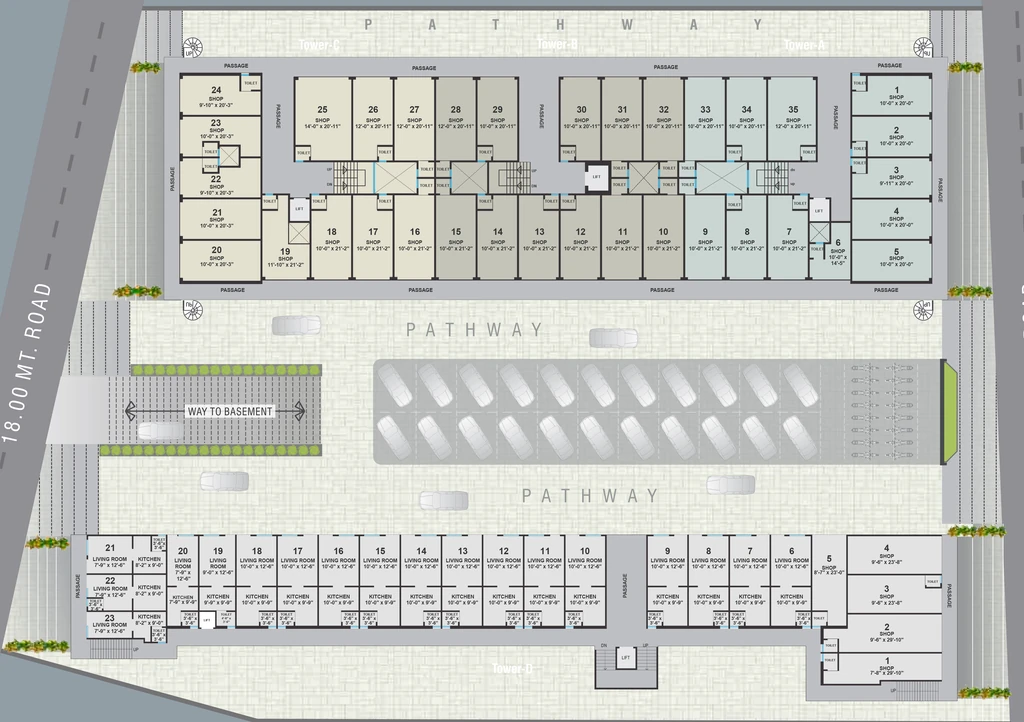 Master Plan of Aadinath Vardhaman Enclave in Atladara, Vadodara - Image 354384