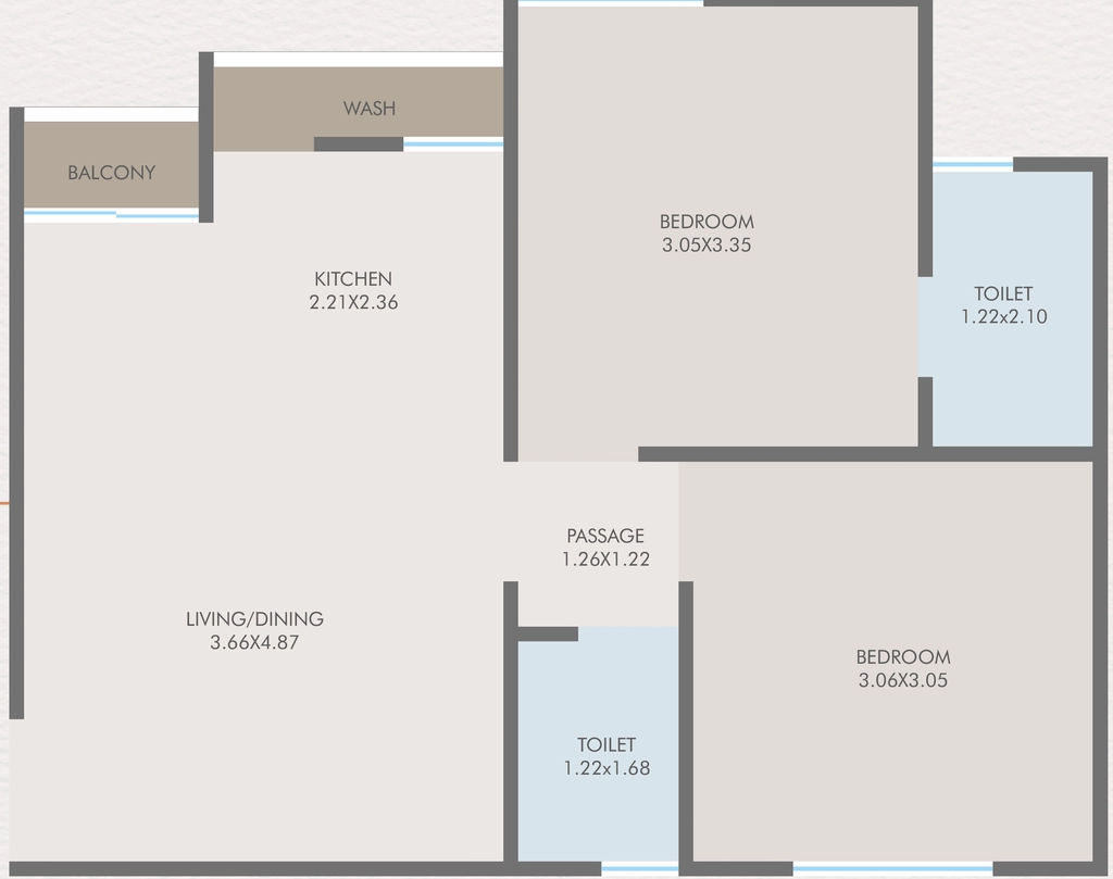 2 BHK Flat in Shree Vatsalya Hill Stone in Tarsali, Vadodara - Image 891521
