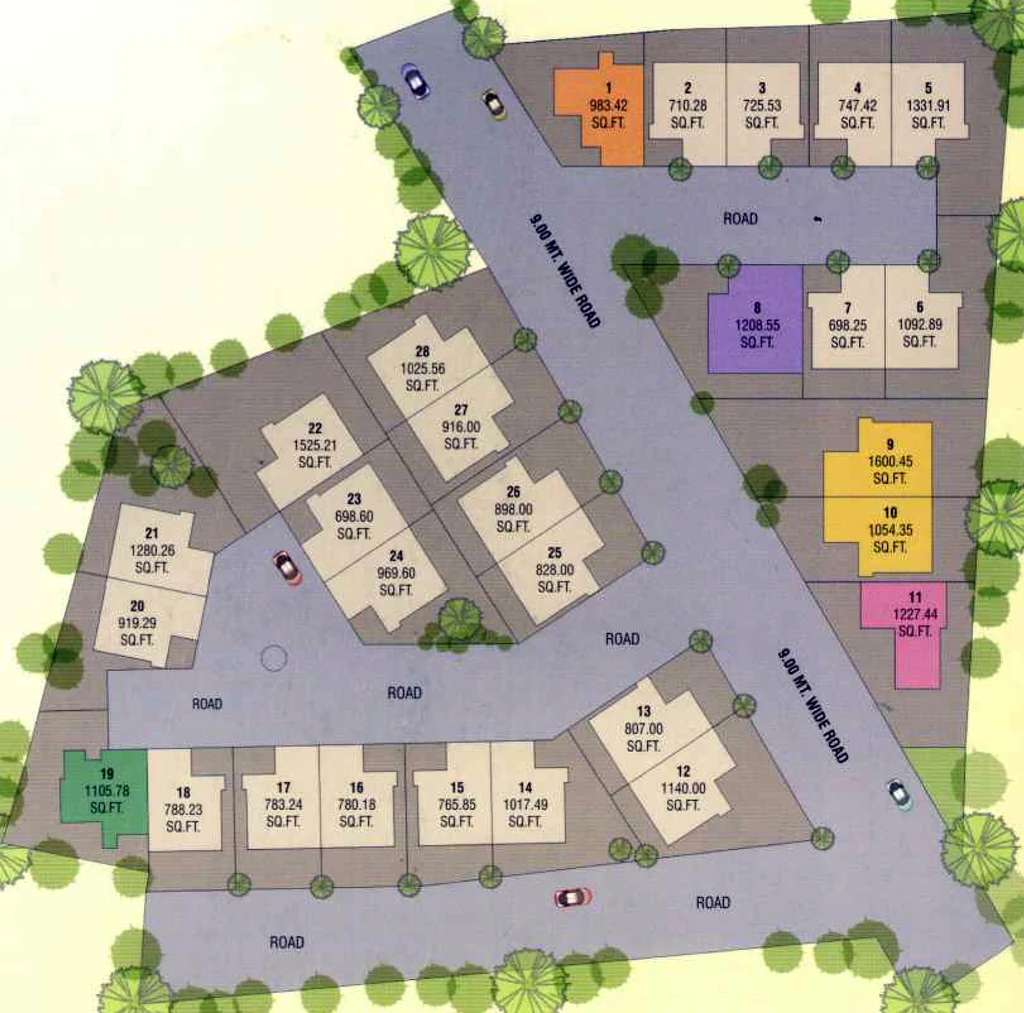 Master Plan of Jay Venice Bunglows in New Karelibaug, Vadodara - Image 354551
