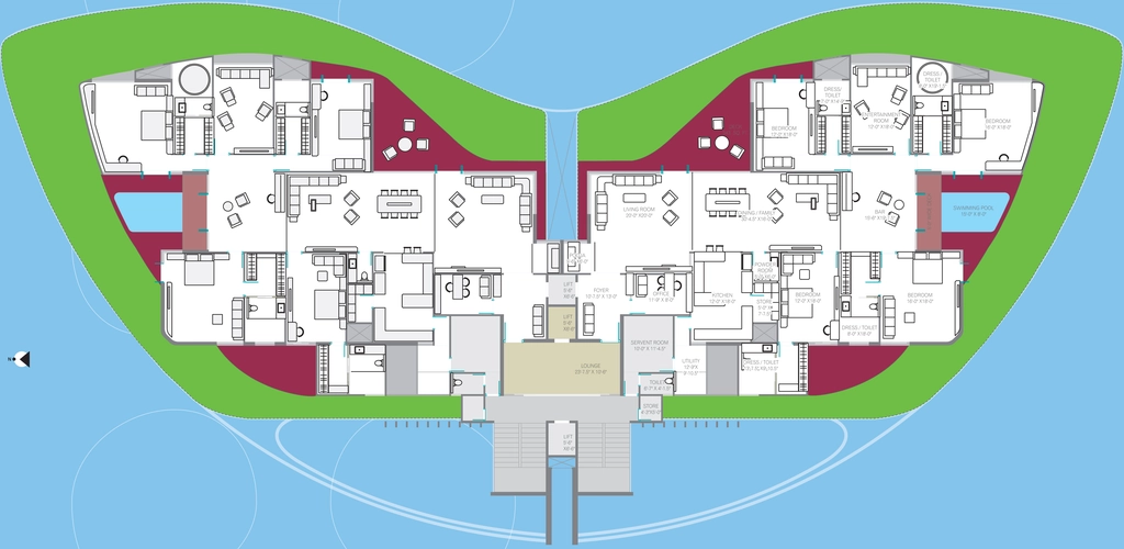 Floor Plan of Pawan Vicenza Cloud 9 in Kalali, Vadodara - Image 354581