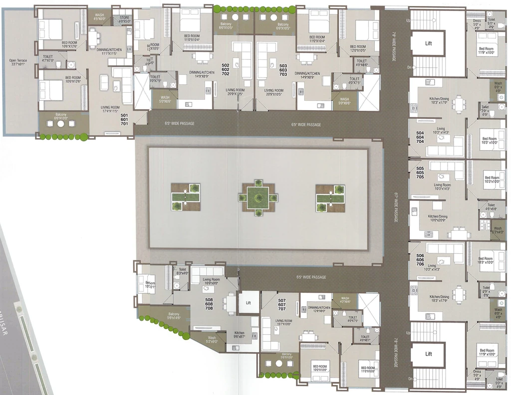 Floor Plan of Bhargavi Vishranti Heights in Padra, Vadodara - Image 354626