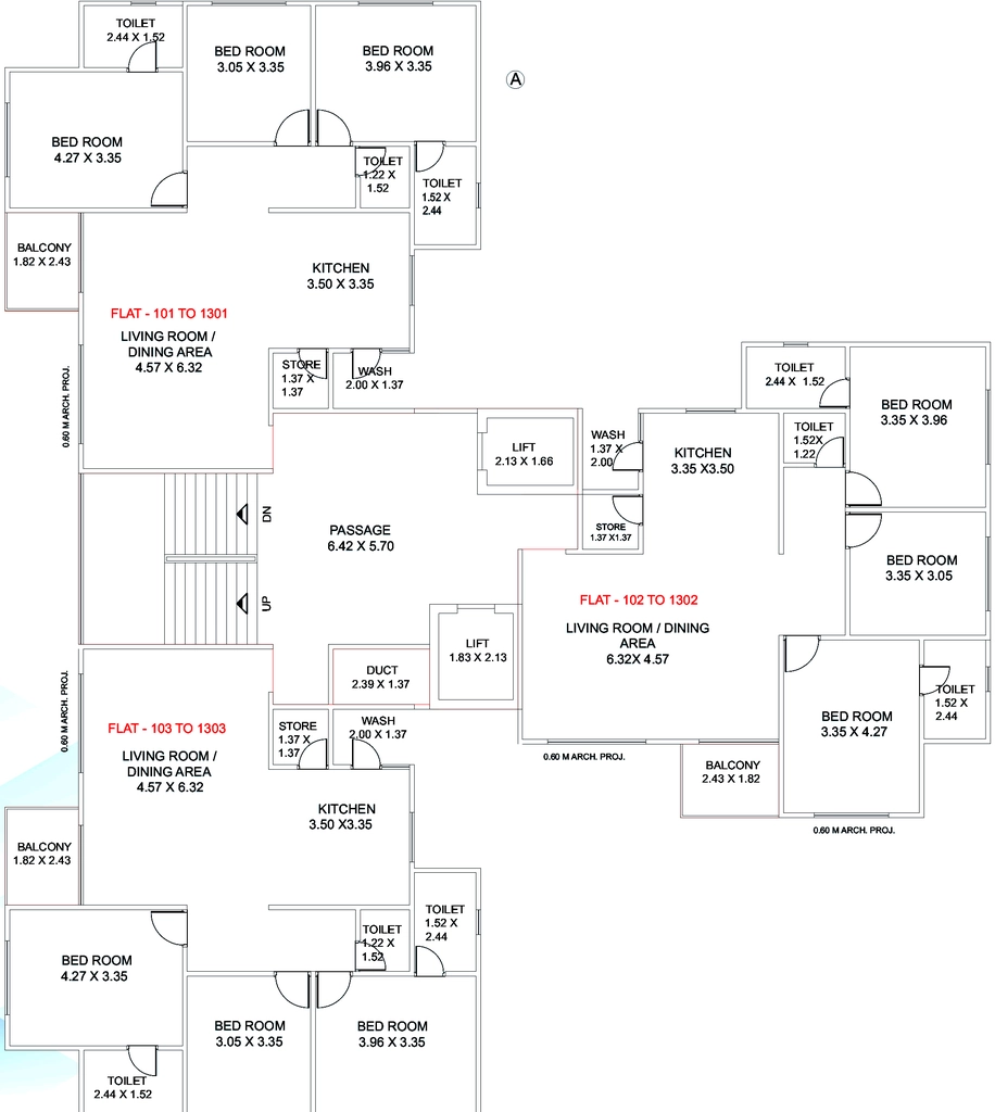 Floor Plan of Daxon VR Skyline in Chhani, Vadodara - Image 354655