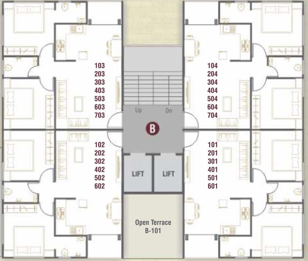 Floor Plan of Vraj Mangal in Waghodia Road, Vadodara - Image 354839