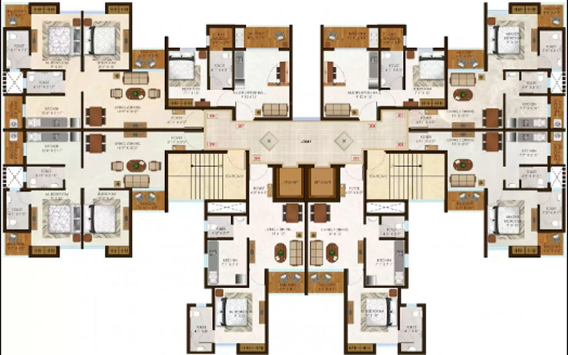 Floor Plan of Olympeo Riverside in Nerul, Navi Mumbai - Image 36571