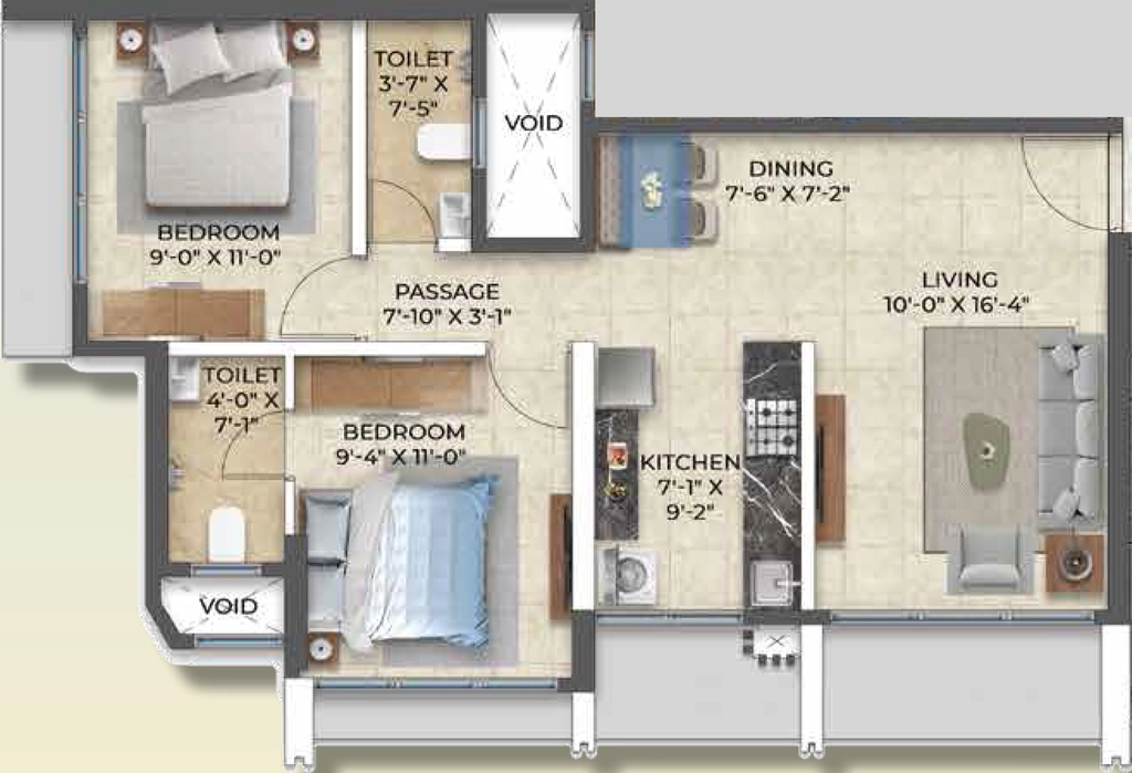 2 BHK Flat in Sahakar Ved in Goregaon West, Mumbai - Image 922860