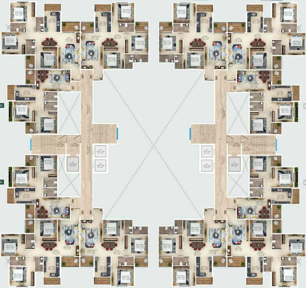 Floor Plan of VSW MD Heights in Pipla, Nagpur - Image 355012