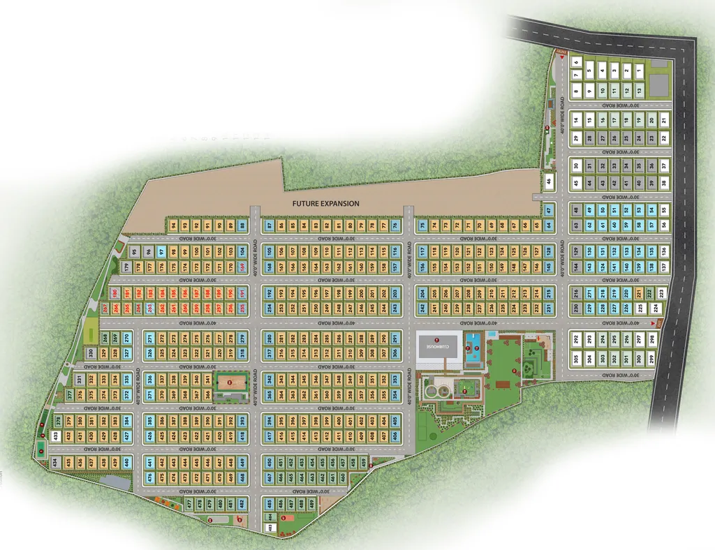 Master Plan of APR Praveens Serene in Patancheru, Hyderabad - Image 355068