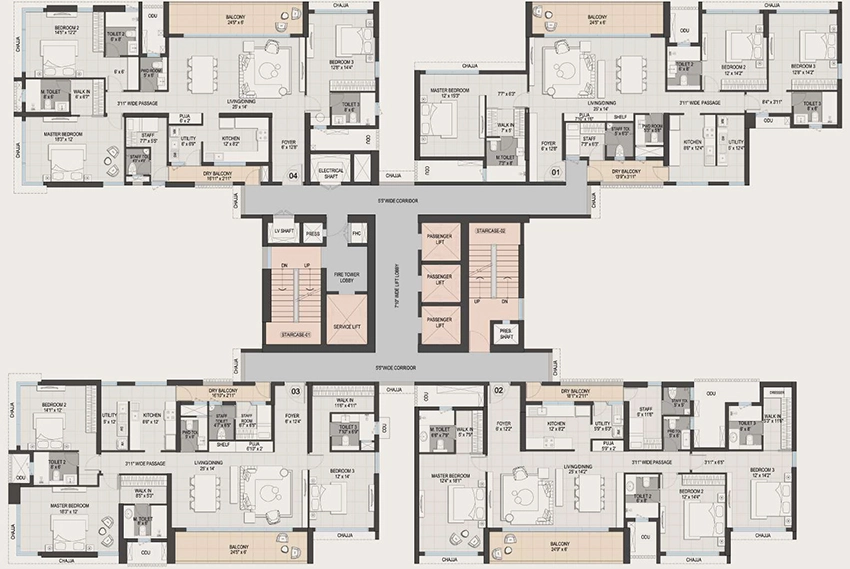 Floor Plan of Altis Ocean Cliffs in East Coast Road, Chennai - Image 355102
