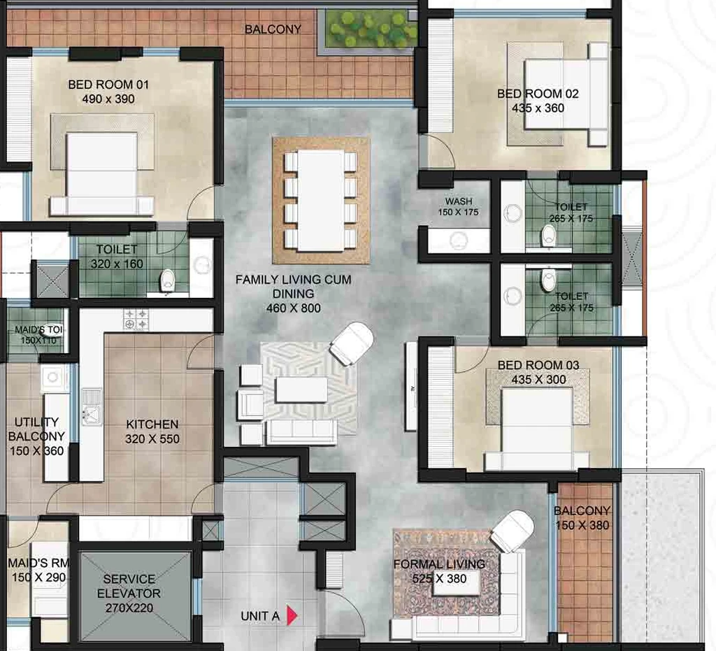 3 BHK Flat in Synthite Pimento Garden in Poonithura, Kochi - Image 901898