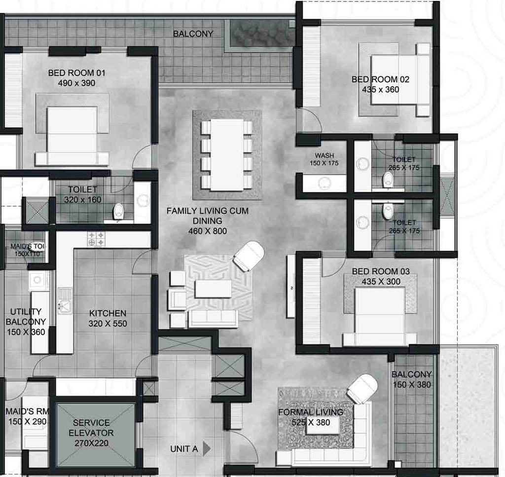 3 BHK Flat in Synthite Pimento Garden in Poonithura, Kochi - Image 901899