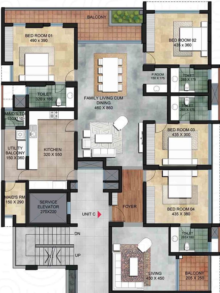 4 BHK Flat in Synthite Pimento Garden in Poonithura, Kochi - Image 901900