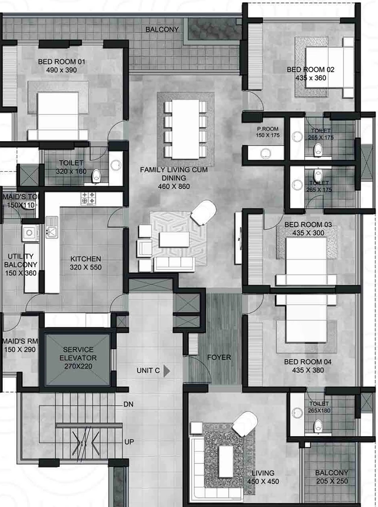 4 BHK Flat in Synthite Pimento Garden in Poonithura, Kochi - Image 901901