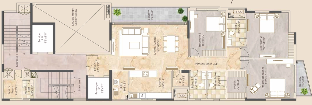 3 BHK Flat in Appaswamy Belmont Residences in Vadapalani, Chennai - Image 892090