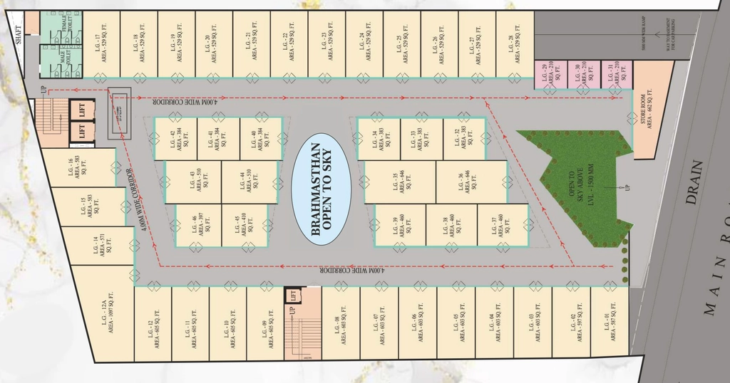 Floor Plan of Evergreen Square in Gulistanpur, Greater Noida - Image 355152