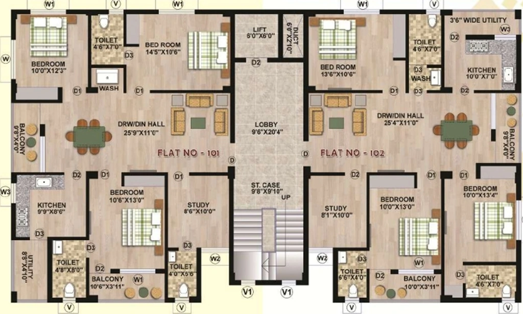 Floor Plan of Arya Kalinga Kutir in Kalinga Nagar, Bhubaneswar - Image 363875