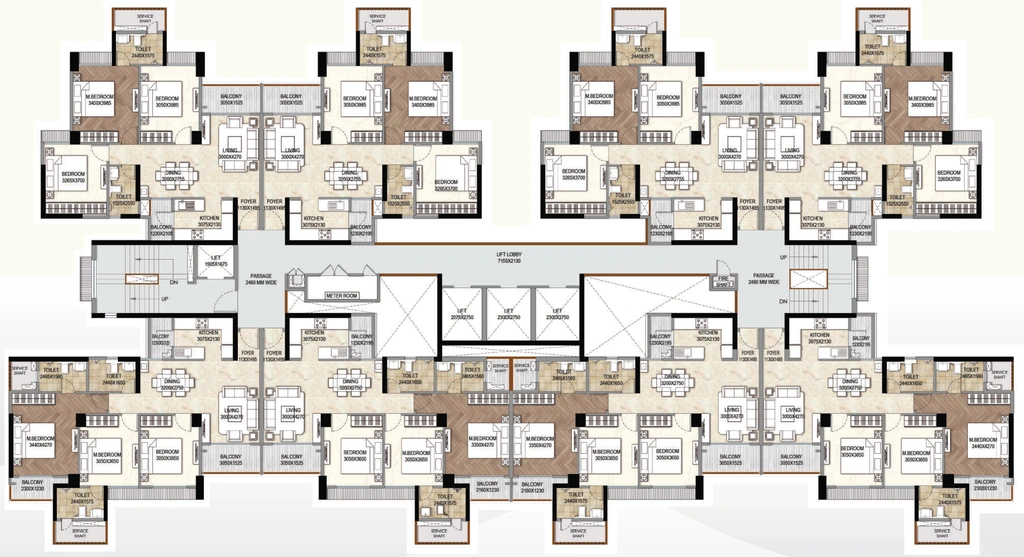 Floor Plan of Acrerise Azure in Trisulia, Bhubaneswar - Image 355327