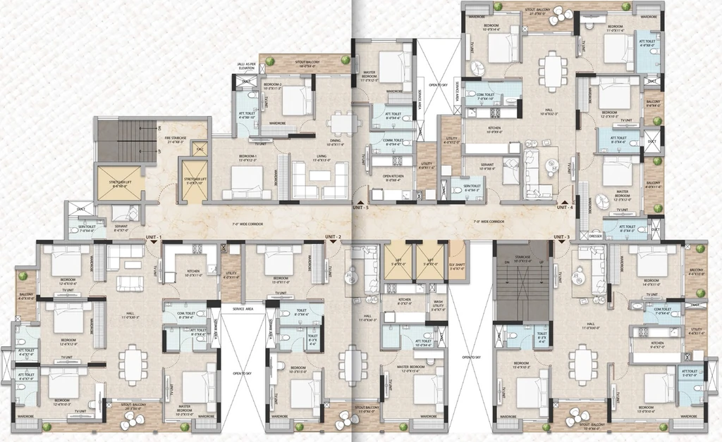 Floor Plan of Highfield Ambrosia in Andharua, Bhubaneswar - Image 355379