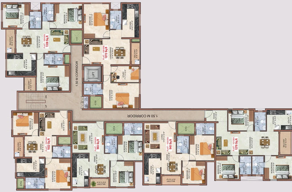Floor Plan of Elite Sai Krupaa in Tondiarpet, Chennai - Image 355465