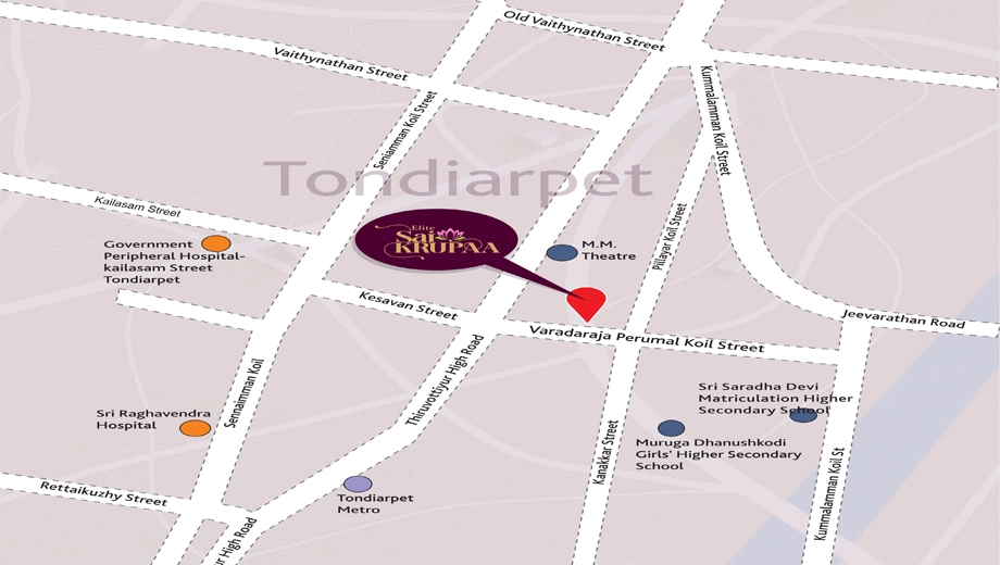 Location of Elite Sai Krupaa in Tondiarpet, Chennai - Image 355464