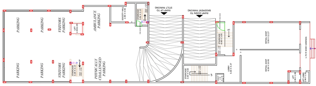 Floor Plan of Commercial Shuvam Towers in Forest Park, Bhubaneswar - Image 355573