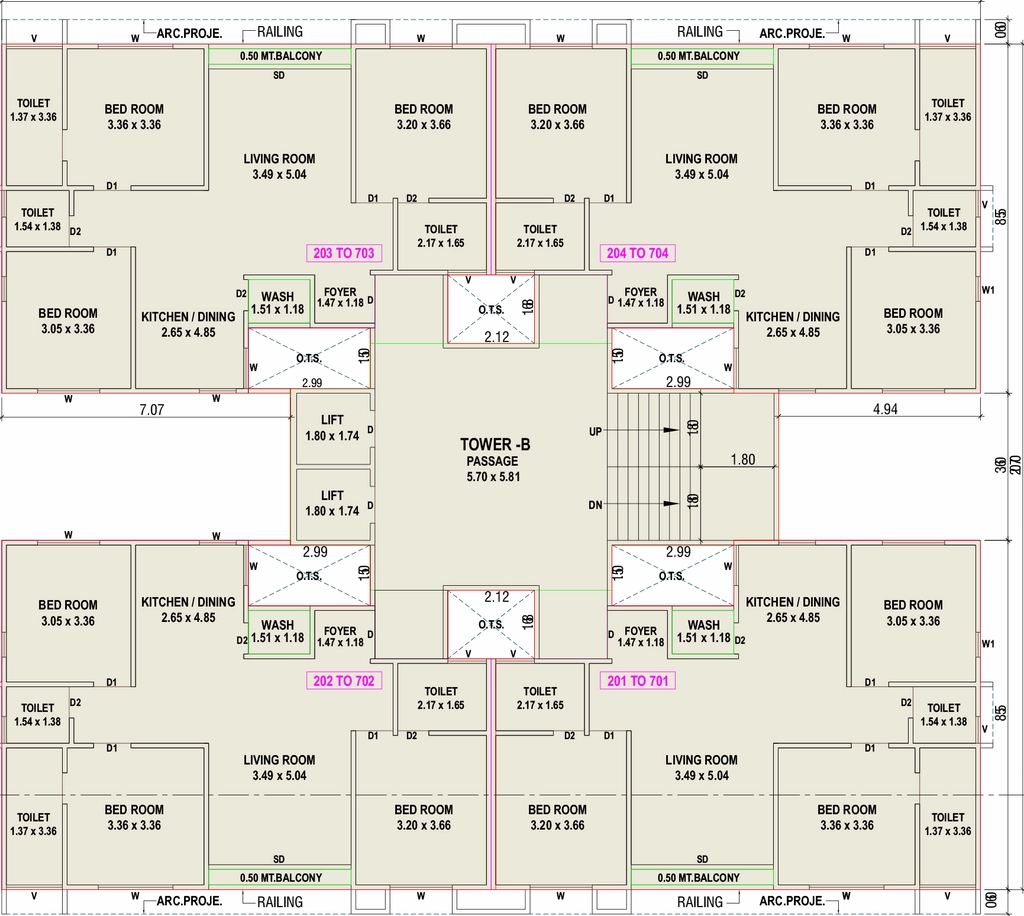 Floor Plan of Vrundavan Vraj Residency in Jambuva, Vadodara - Image 355592